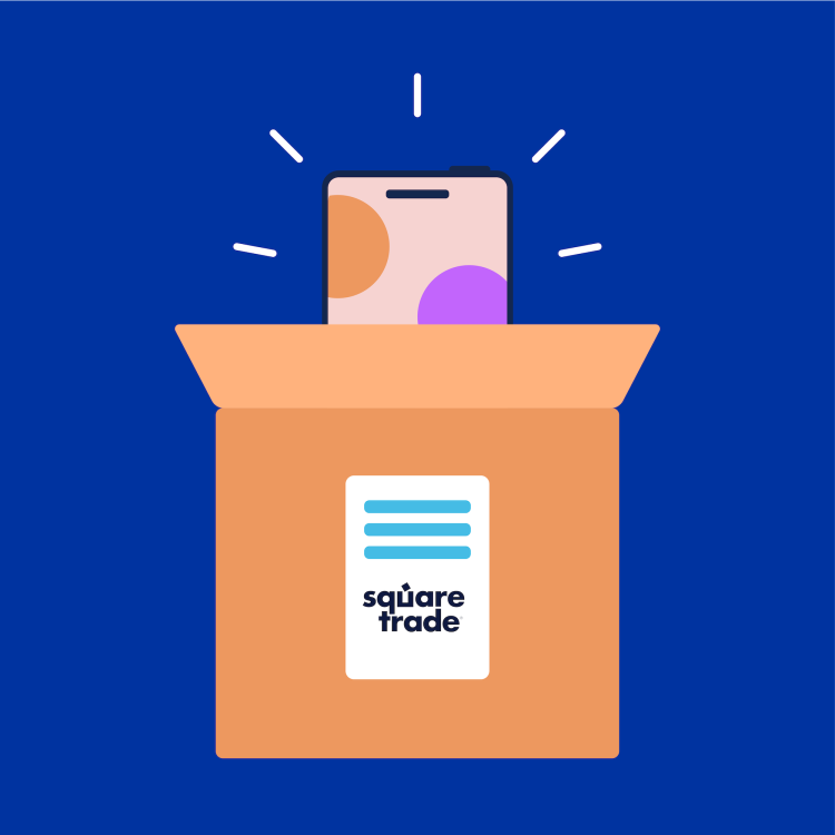 Ein Ger&auml;t wird in ein Paket gelegt und f&uuml;r den Versand zur Reparatur vorbereitet.